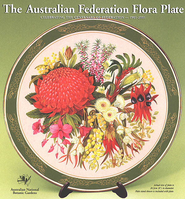 The Australian Federation Flora Plate - Franklin Mint