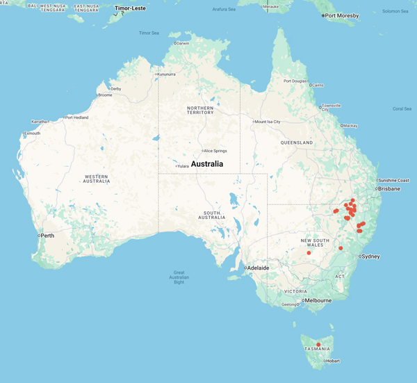 collecting locality map for 'Julius, E.'